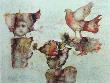 Femmes Et Oiseau by Sakti Burman Limited Edition Print