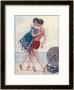 Two Midinettes Dance On The Sand To The Jazz-Music Of Their Portable Gramophone by G. Pavis Limited Edition Print