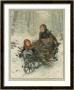 Two Children Bring Home A Barrow-Load Of Firewood For The Christmas Fire by E. Blume Limited Edition Pricing Art Print