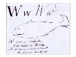 The Letter W Of The Alphabet, C.1880 Pen And Indian Ink by Edward Lear Limited Edition Print