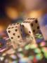 Two Dice On Holographic Surface by Peter Scholey Limited Edition Print