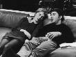 Actors Dustin Hoffman And Mia Farrow Relaxing On Set During Filming Of John And Mary by John Dominis Limited Edition Print