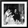 Bride And Groom Drinking Champagne After Wedding Ceremony In Manhattan by John Phillips Limited Edition Print