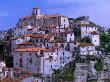 Terracotta Tiled Roofs And White-Washed Walls Of Village On Hill, Lagonegro, Basilicata, Italy by Bill Wassman Limited Edition Pricing Art Print