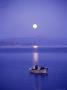 Moon And Caique, Nauplion, Greece by Roger Leo Limited Edition Print