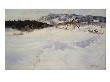 Snow Scene With Sledge, Fleksum, 1892 (Oil On Board) by Fritz Thaulow Limited Edition Print
