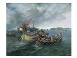The Battle Of Svolder (Oil On Canvas) by Nils Bergslien Limited Edition Pricing Art Print