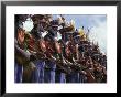 Highlands Warrior Marching Performance At Sing Sing Festival, Papua New Guinea by Keren Su Limited Edition Print