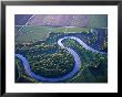 Red River Runs In Farm Country On North Dakota And Minnesota Border, Usa by Chuck Haney Limited Edition Print