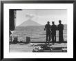Sailors Watching Smoke Coming Out Of The Top Of Mt. Stromboli by Tony Linck Limited Edition Pricing Art Print