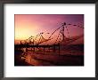 Traditional Fishing Nets At Sunset, Kochi, Kerala, India by Greg Elms Limited Edition Print