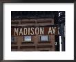 Madison Avenue Street Sign, Manhattan, New York City, New York, Usa by Amanda Hall Limited Edition Print