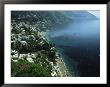An Aerial View Of Hillside Villages On The Water At Positano by Ed George Limited Edition Pricing Art Print