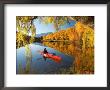 Red Kayak And Autumn Colours, Lake Benmore, South Island, New Zealand by David Wall Limited Edition Print