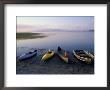 Boats On The Shore Of Webb Lake Near Mt. Blue State Park, Northern Forest, Maine, Usa by Jerry & Marcy Monkman Limited Edition Print