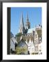 Spires Of Notre Dame Cathedral, And Old Town, Chartres, Centre Val De Loire, France by Richard Ashworth Limited Edition Print