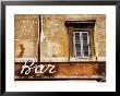 Bar Sign On Old Building Facade, Rome, Italy by Johnson Dennis Limited Edition Print