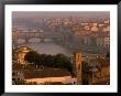 Ponte Vecchio Bridge, Arno River, Piazza Michelangelo, Florence, Tuscany, Italy by Walter Bibikow Limited Edition Print