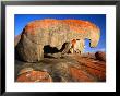 Granite Corestones In Orange Lichen Flinders Chase National Park, Kangaroo Island, Australia by Barnett Ross Limited Edition Print