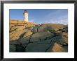 The Peggys Cove Lighthouse Atop Smooth Rock by Michael S. Lewis Limited Edition Print