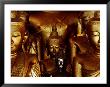 Gilded Buddhas In Wat Jong Kham, Kengtung, Myanmar (Burma) by Frank Carter Limited Edition Print