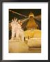 Tibetan Buddhist Stupa, Boudha, Bodhnath, Lit By Votive Candles On A Winter Night, Kathmandu, Nepal by Don Smith Limited Edition Pricing Art Print