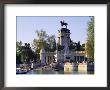Lake And Monument At Park, Parque Del Buen Retiro (Parque Del Retiro), Retiro, Madrid, Spain by Richard Nebesky Limited Edition Pricing Art Print