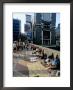 Pedestrian Bridge With Street Traders On The Dotombori River In Minami, Osaka, Japan by Robert Francis Limited Edition Print