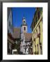 View To Church Tower And Timbered Houses, Riquewihr, Haute-Rhin, Alsace, France by Ruth Tomlinson Limited Edition Pricing Art Print