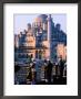 Fishermen On Galata Bridge With Mosque In Background, Istanbul, Turkey by John Elk Iii Limited Edition Print