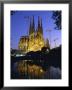 Gaudi Church Architecture, La Sagrada Familia Cathedral At Night, Barcelona, Catalunya, Spain by Gavin Hellier Limited Edition Print
