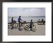 Family On Bicycles, Le Crotoy, Somme Estuary, Picardy, France by David Hughes Limited Edition Print