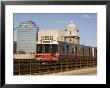 M.B.T.A. (T Train) Crossing Longfellow Bridge, Boston, Massachusetts, New England, Usa by Amanda Hall Limited Edition Print