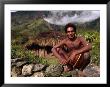 Dani Man In Front Of His House Near The Baliem Gorge, Tangma, Irian Jaya, Indonesia by Karl Lehmann Limited Edition Print