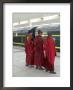 Lamas Awaiting Arrival Of Train, New Railway Station, Beijing To Lhasa, Lhasa, Tibet, China by Ethel Davies Limited Edition Print