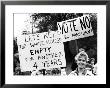 Demonstrators Holding Up Signs Along Campaign Route Of Gop Presidential Candidate Richard Nixon by Alfred Eisenstaedt Limited Edition Print