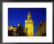 Giralda Illuminated At Night, Seen From Plaza Del Triunfo, Sevilla, Andalucia, Spain by David Tomlinson Limited Edition Print