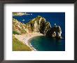 Durdle Door Near Lulworth From Clifftop Path, Lulworth, Dorset, England by David Tomlinson Limited Edition Print