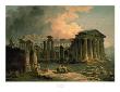 Ruins Of A Doric Temple by Hubert Robert Limited Edition Pricing Art Print