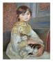 Portrait Of Julie Manet Or Little Girl With Cat by Pierre-Auguste Renoir Limited Edition Print