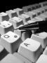Mechanical Pencil On Computer Keyboard, Close-Up by Ilona Wellmann Limited Edition Print