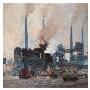 Blast Furnace Of Hoesch Steel by Eugen Bracht Limited Edition Print