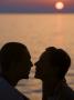 Silhouette Of Two People About To Kiss At Sunset by Scott Stulberg Limited Edition Pricing Art Print