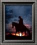 Cowboy And Sunset by Ewing Galloway Limited Edition Print