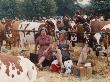 Two Ladies Picnic At An Agricultural Show by Shirley Baker Limited Edition Print