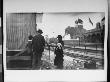 Youngsters Visiting With A Man And His Performing Parrots And Cockatoos Outdoors At Coney Island by Wallace G. Levison Limited Edition Print