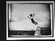 Young Jamie Swan Jumping Off A Short Stone Wall At Fort Greene by Wallace G. Levison Limited Edition Print