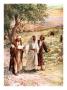 Two Disciples Walk With The Risen Jesus On The Road To Emmaus, Unaware Who He Is by Kate Greenaway Limited Edition Pricing Art Print
