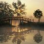 Japanese Bridge At Dawn, Private Garden by Clive Nichols Limited Edition Print