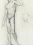 Feuille D'etudes Representant Une Academie D'adolescent Et Un Visage De Profil by Gustave Moreau Limited Edition Print